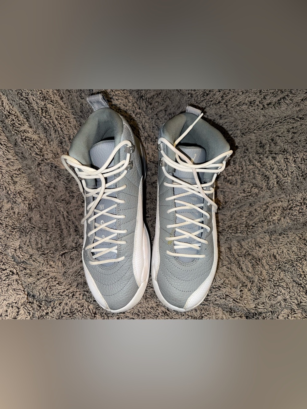 Kids 7Y Nike Air Jordan 12 Retro GS Grey White / 8.5 Womens - 153265-015